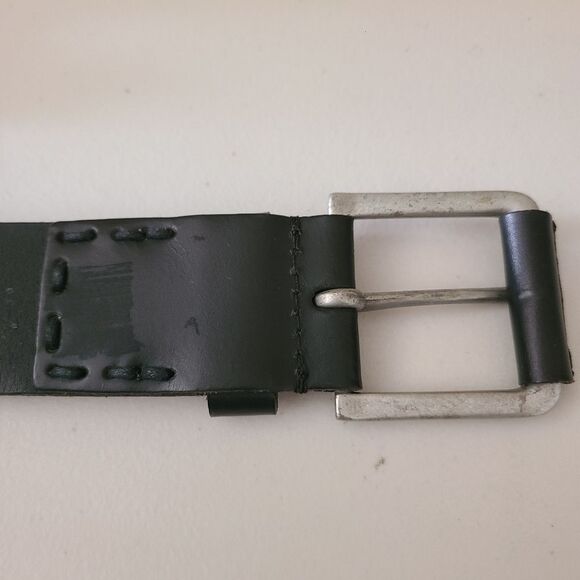 timberland genuine leather 1-1/2" wide belt black mens size M 34-36 - Picture 4 of 6